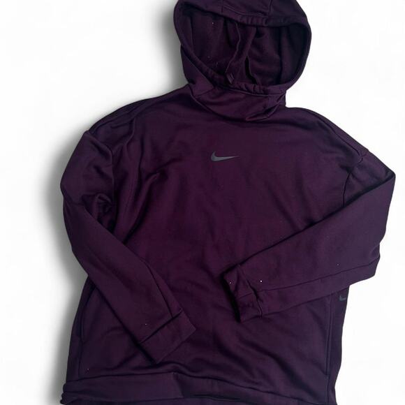 Women's Large Burgundy/Purple Nike hoodie soft warm fall - Picture 1 of 4